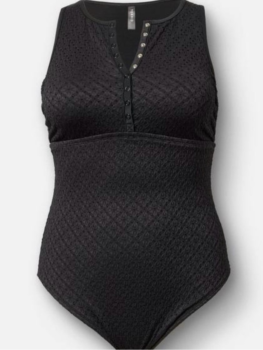 Torrid Lace Henley One Piece Swimsuit - Picture 2 of 3